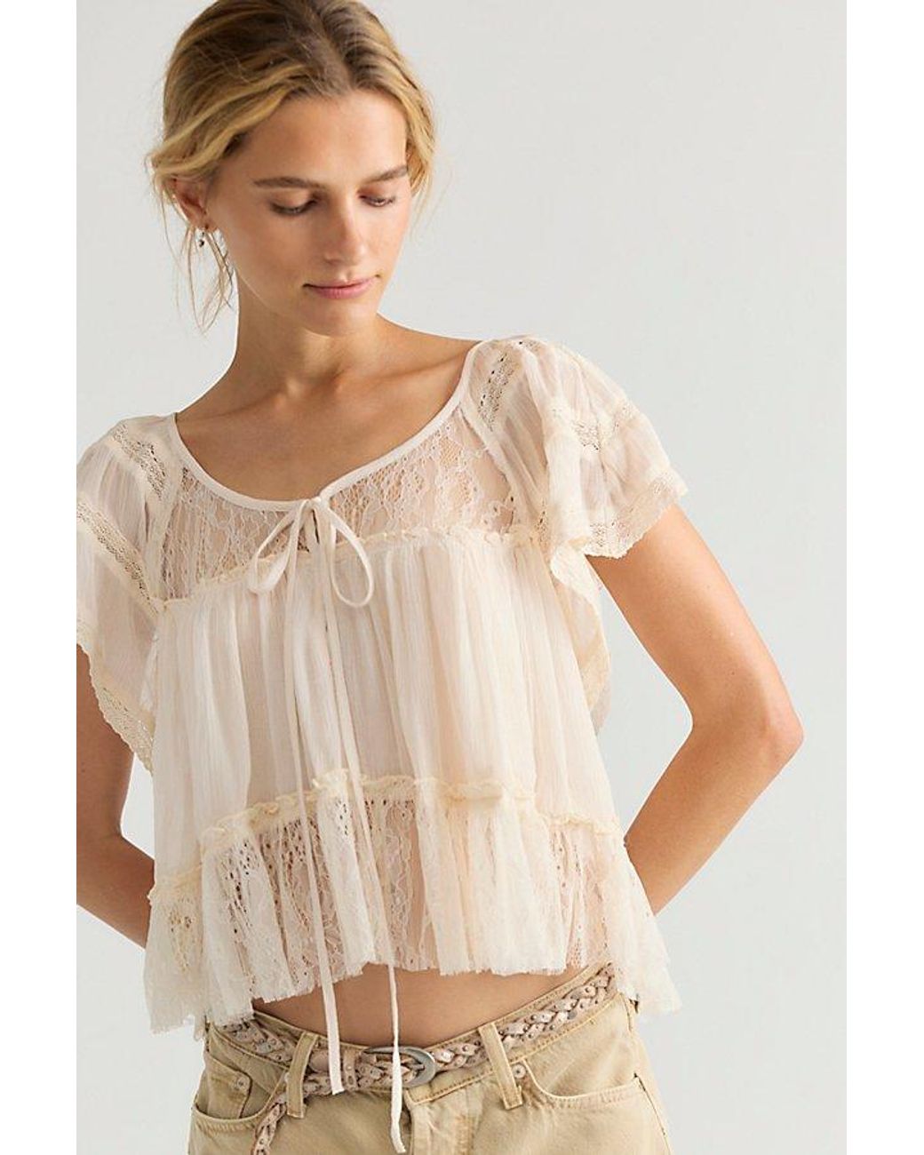 Free People Green Teddy Top
