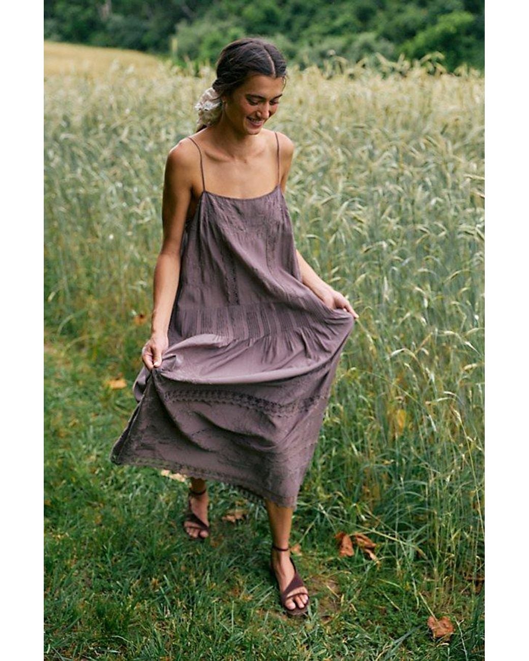 Free People Brown Solana Midi Dress