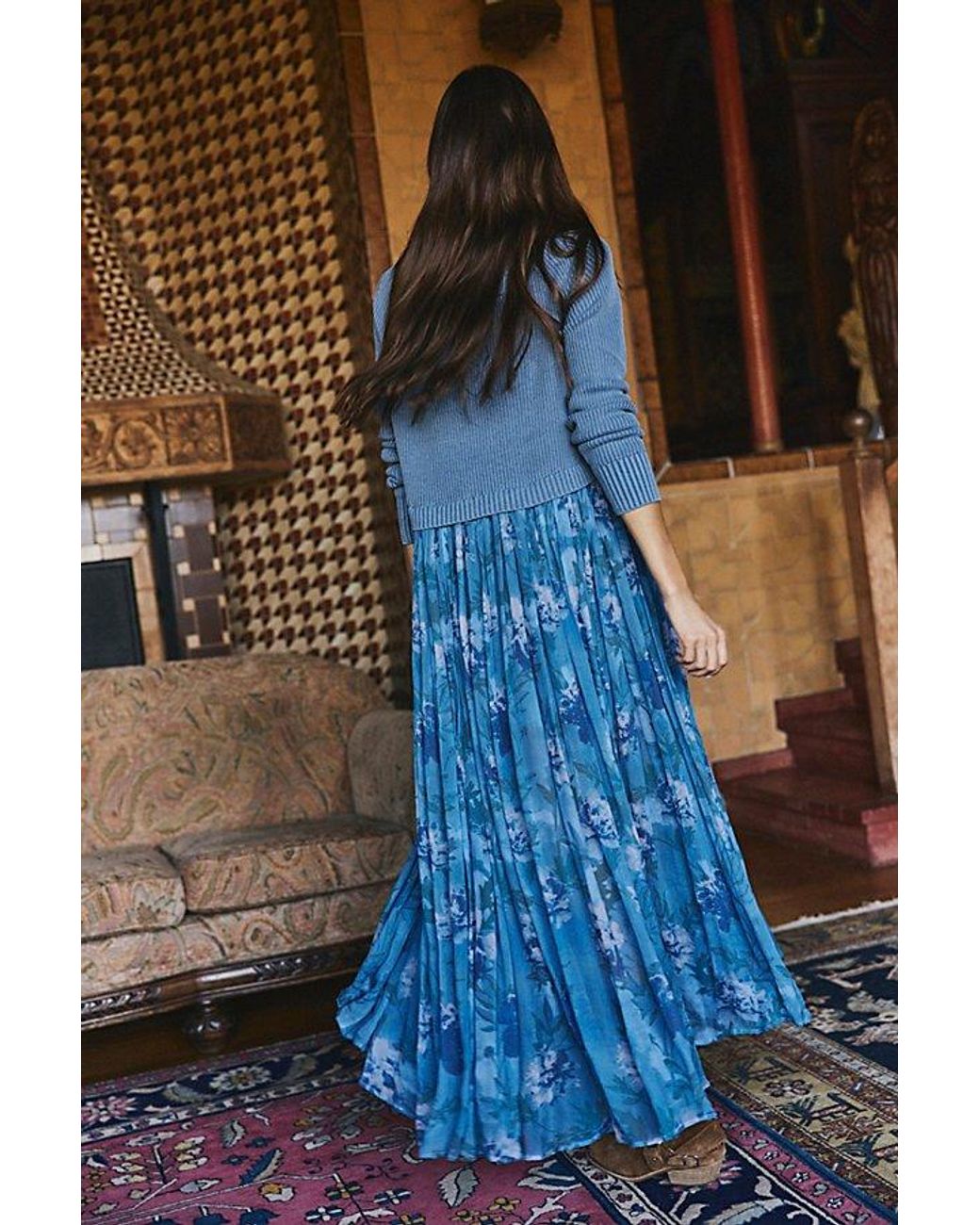 Free People Blue Love Song Maxi Dress