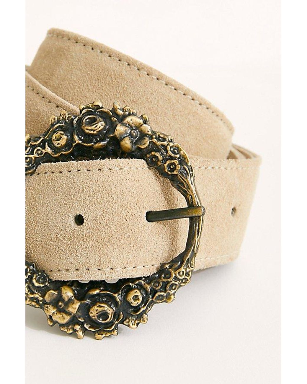 Free People Sabine Suede Belt in Natural | Lyst display picture 1