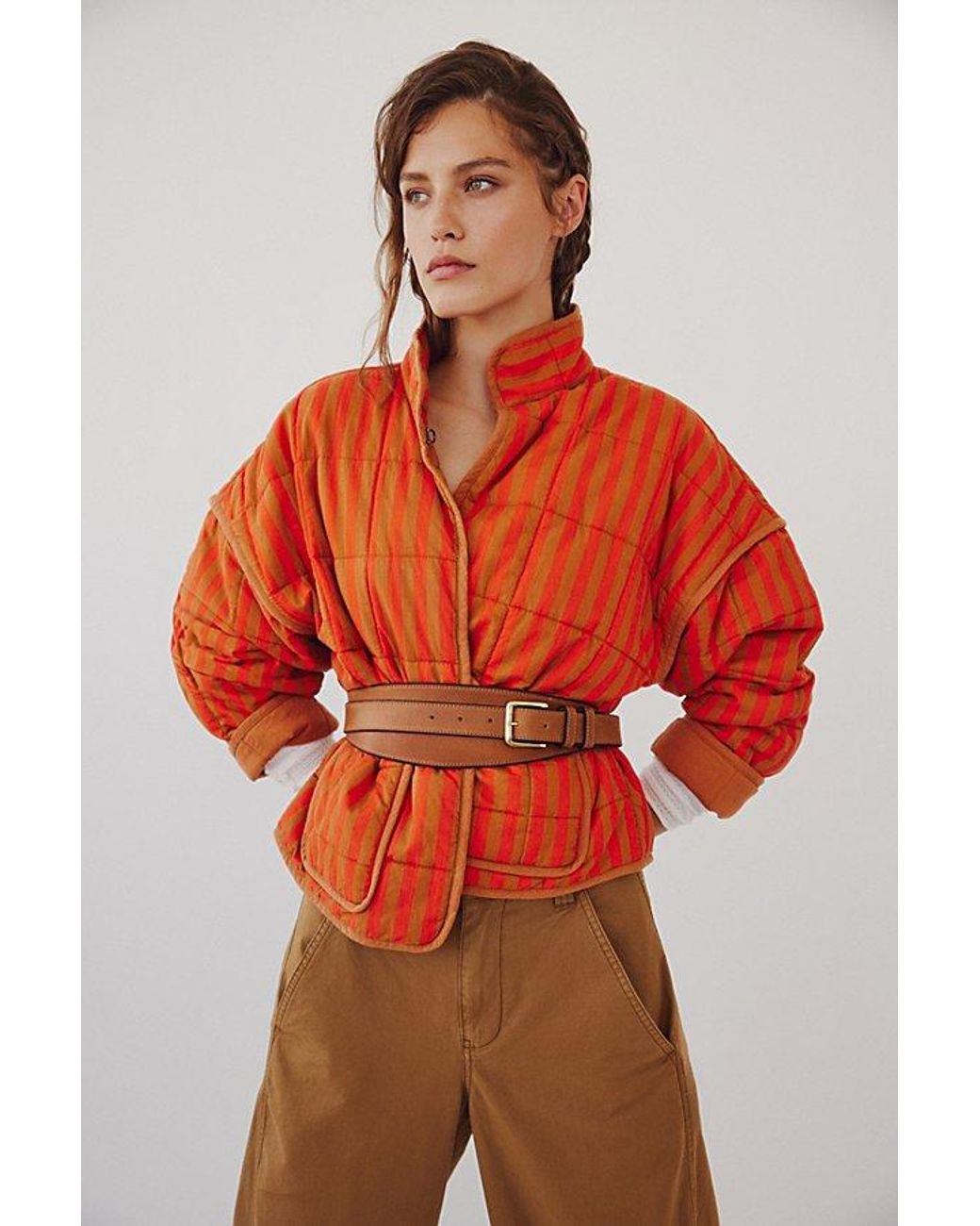 NWT Free People Darby Waist Belt in Cognac Free People Wisteria Waist Belt - Cognac | Editorialist main image 3