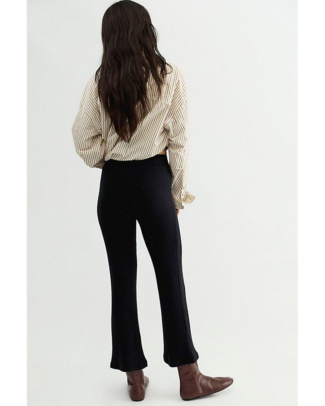 DONNI. White The Sweater Rib Kick Flare Pants