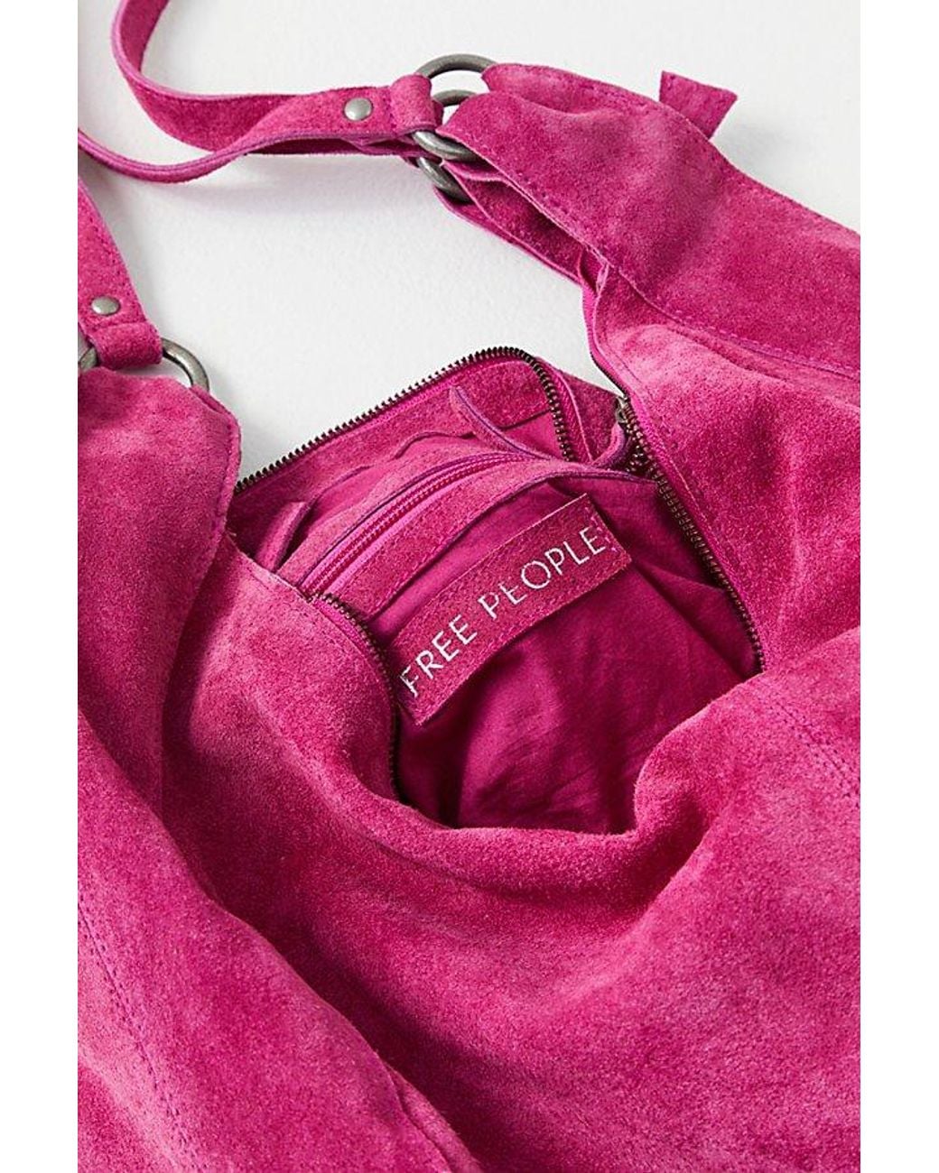 Free People Pink Roma Suede Tote Bag