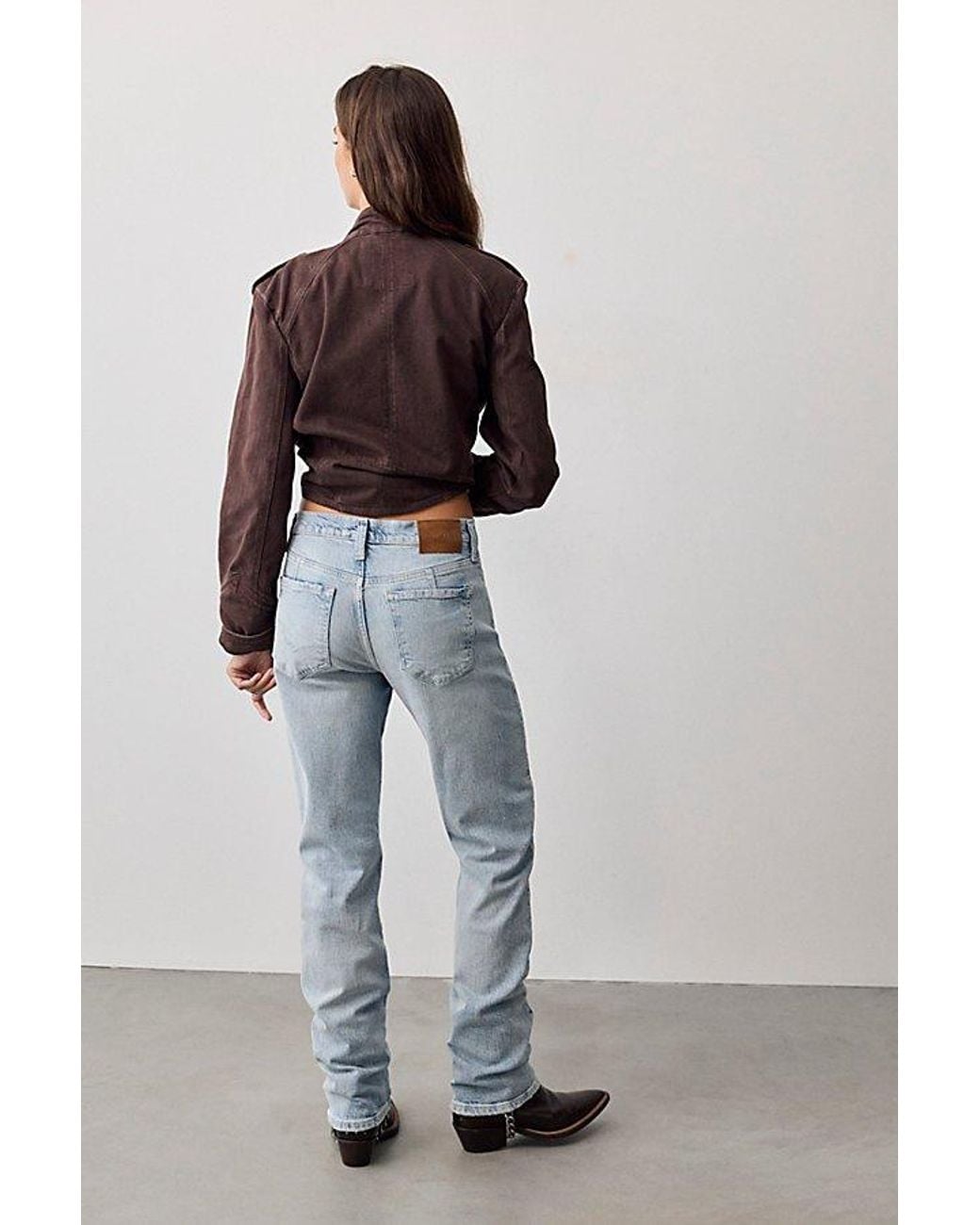 Free People Blue Edie 90S High-Rise Tapered Jeans
