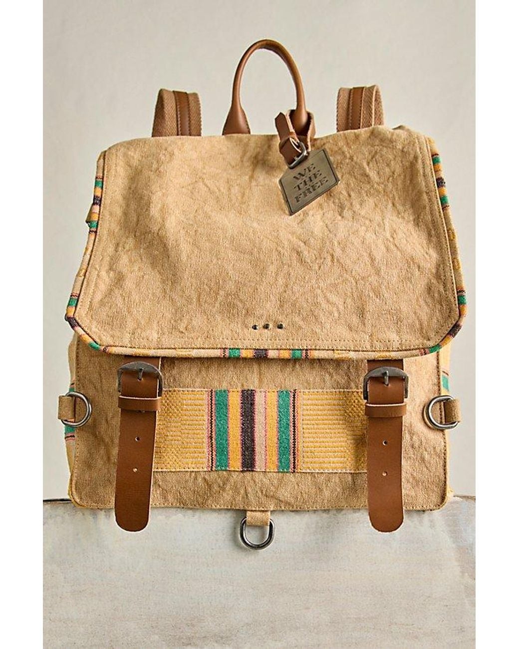 Free People Natural We The Free Patchwork Backpack