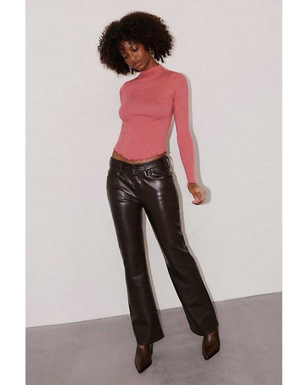 Intimately By Free People Pink Base Layer Thermal Mock Neck Long Sleeve By