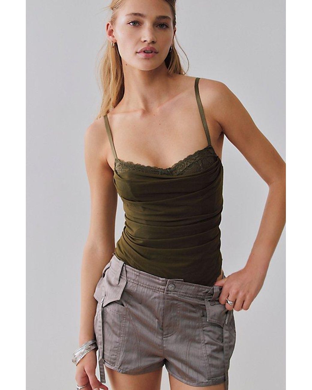 Intimately By Free People Black Hard Launch Corset Bodysuit By