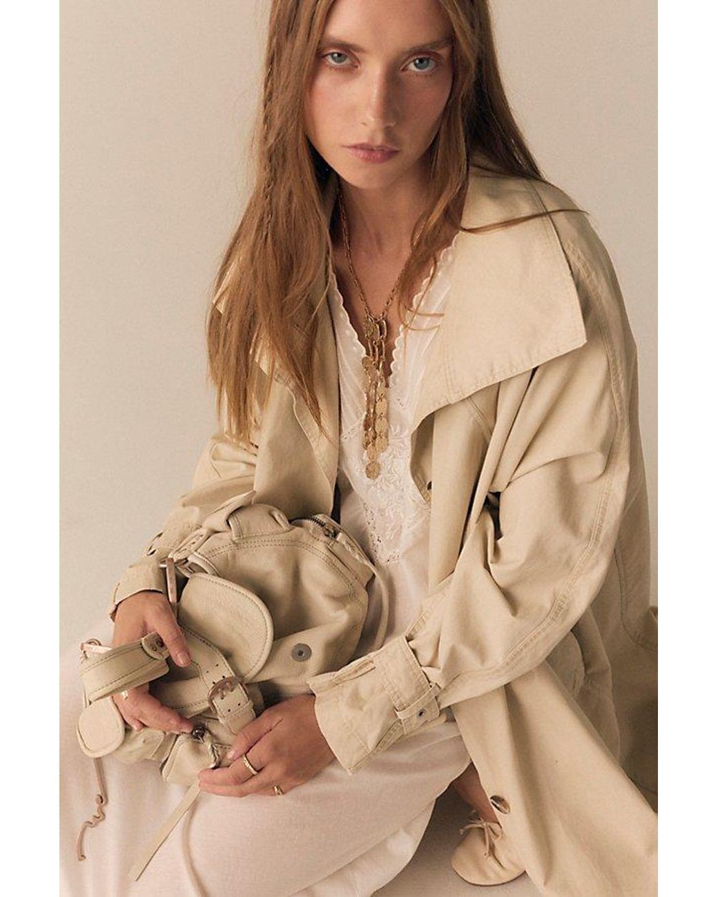 Free People Natural Zinnia Drop Necklace