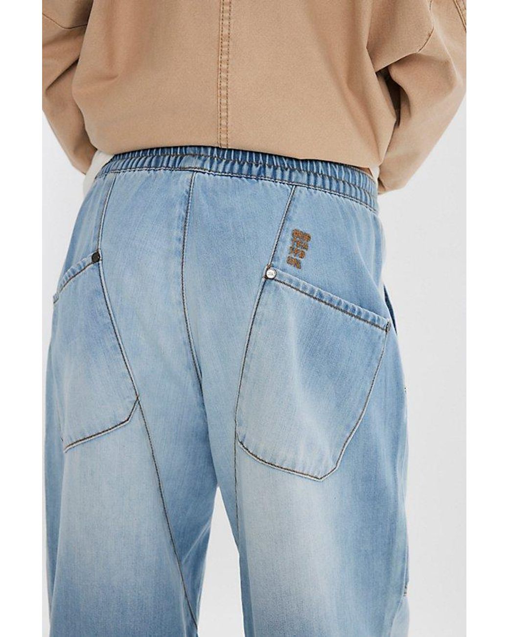 One Teaspoon Blue Odyssey Pull-On Boyfriend Jeans
