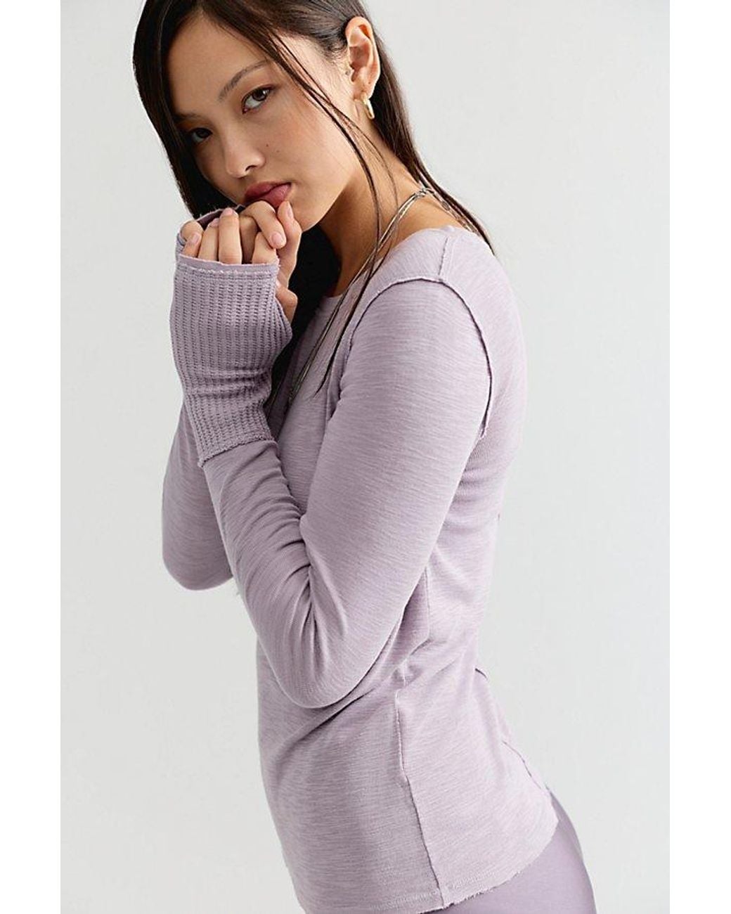 Free People Purple Tinsley Long Sleeve Top