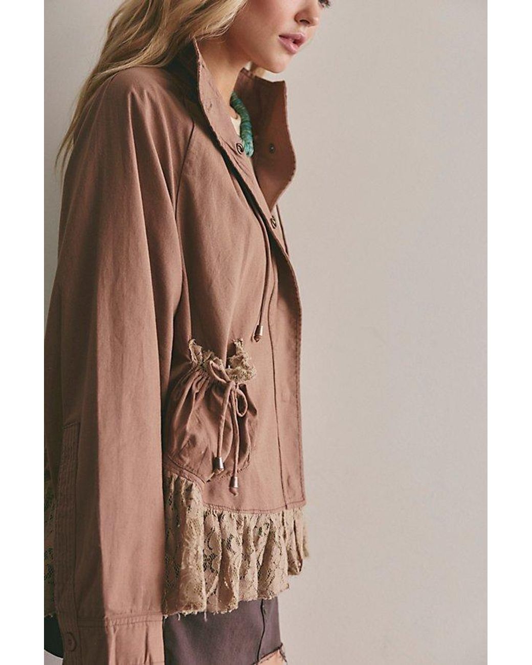 Free People Multicolor Outset Funnel-Neck Jacket