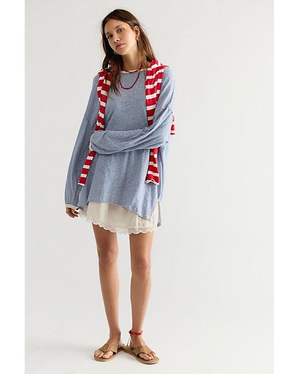 Free People Blue We The Free Veronica Striped Tee