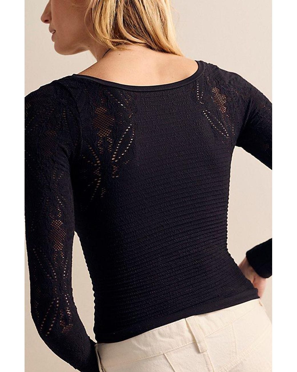 Intimately By Free People Blue So Many Likes Long Sleeve By