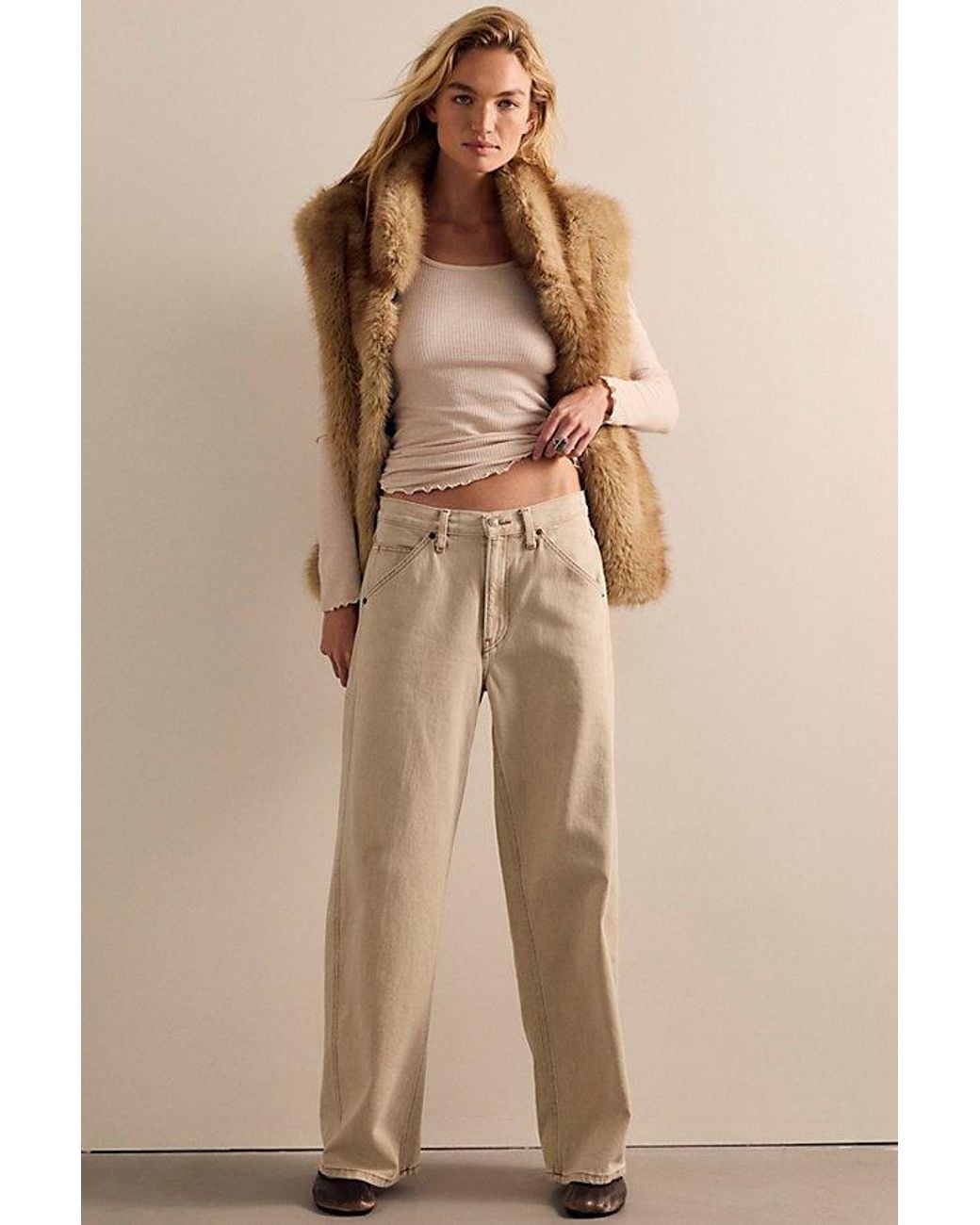 Intimately By Free People Natural Base Layer Thermal Scoop Neck Long Sleeve By