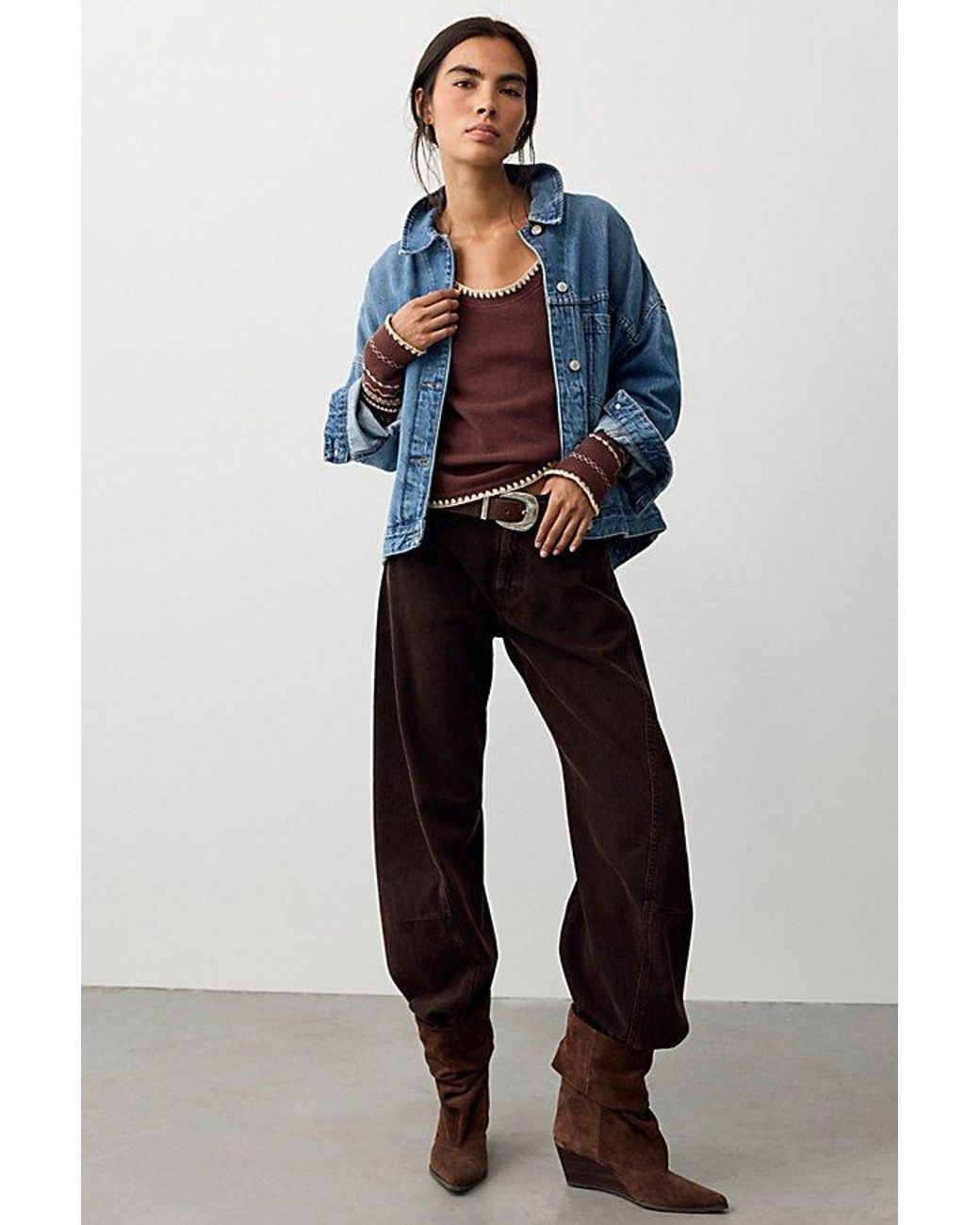Free People Brown Aspen Thermal