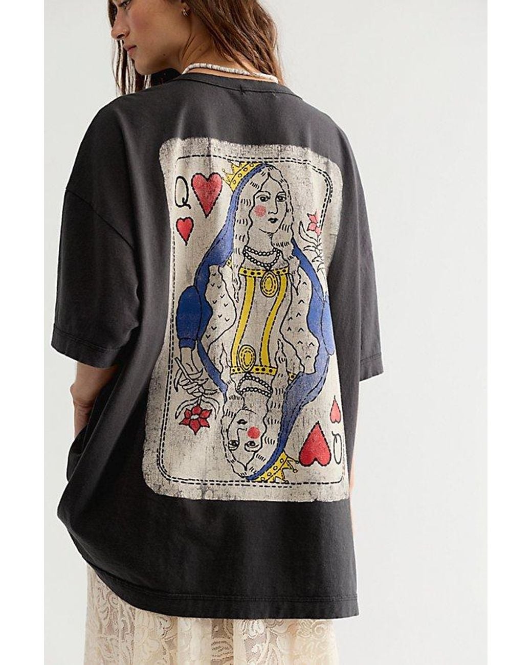 Ragabond Gray Queen Of Hearts Tee
