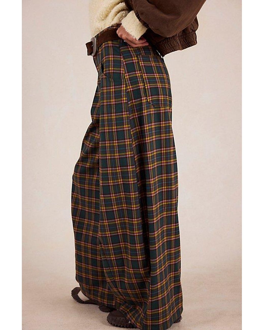 Free People Multicolor About It Baggy Wide-Leg Trousers