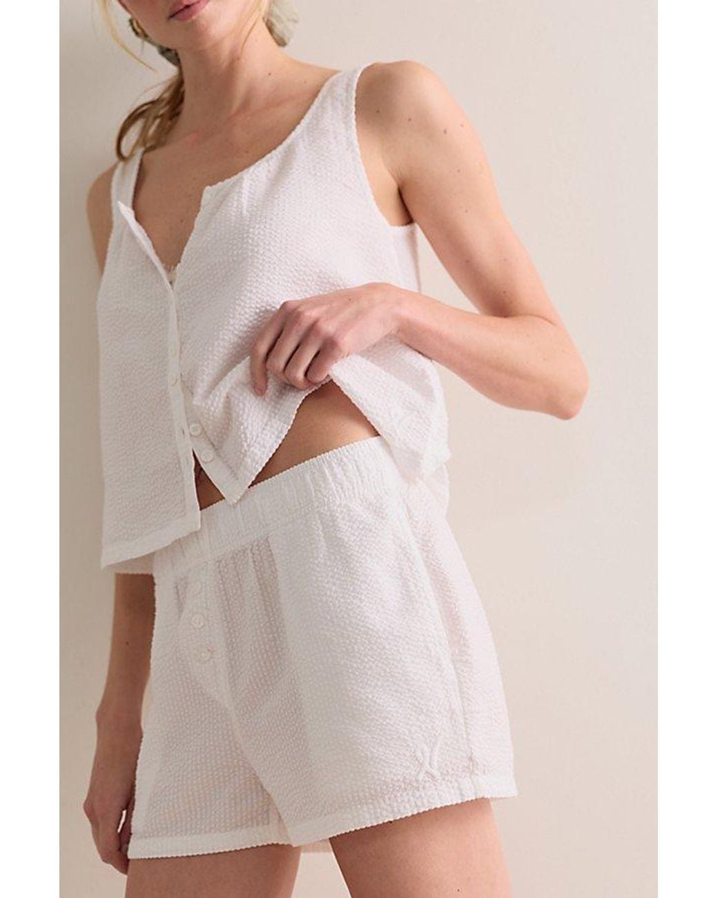 Nudea Natural Cotton Seersucker Boxer Shorts