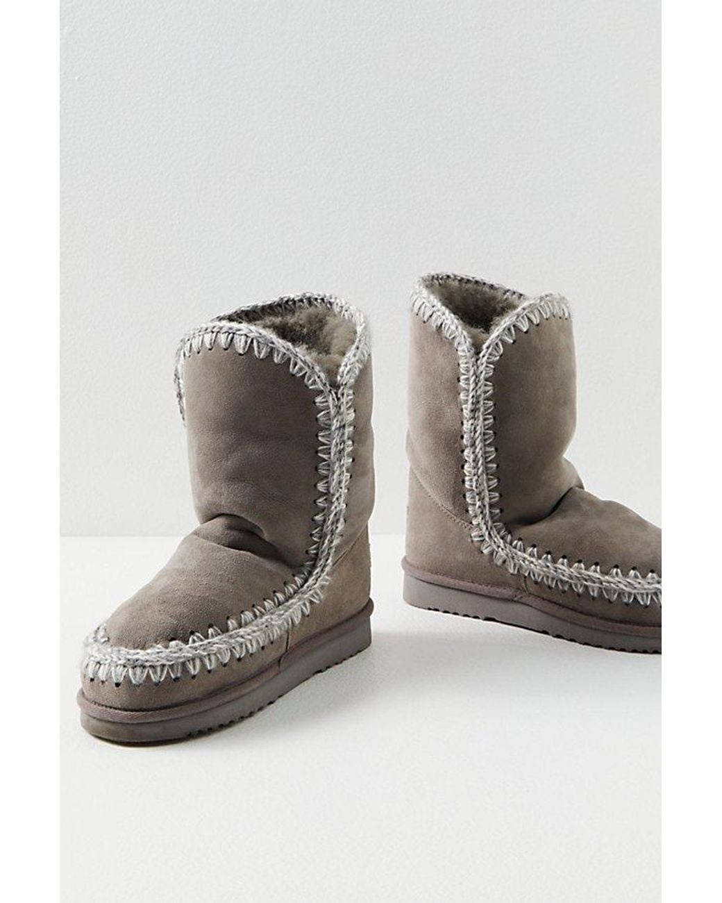 Mou Black Creston Boots At Free People In New Grey, Size: Eu 37