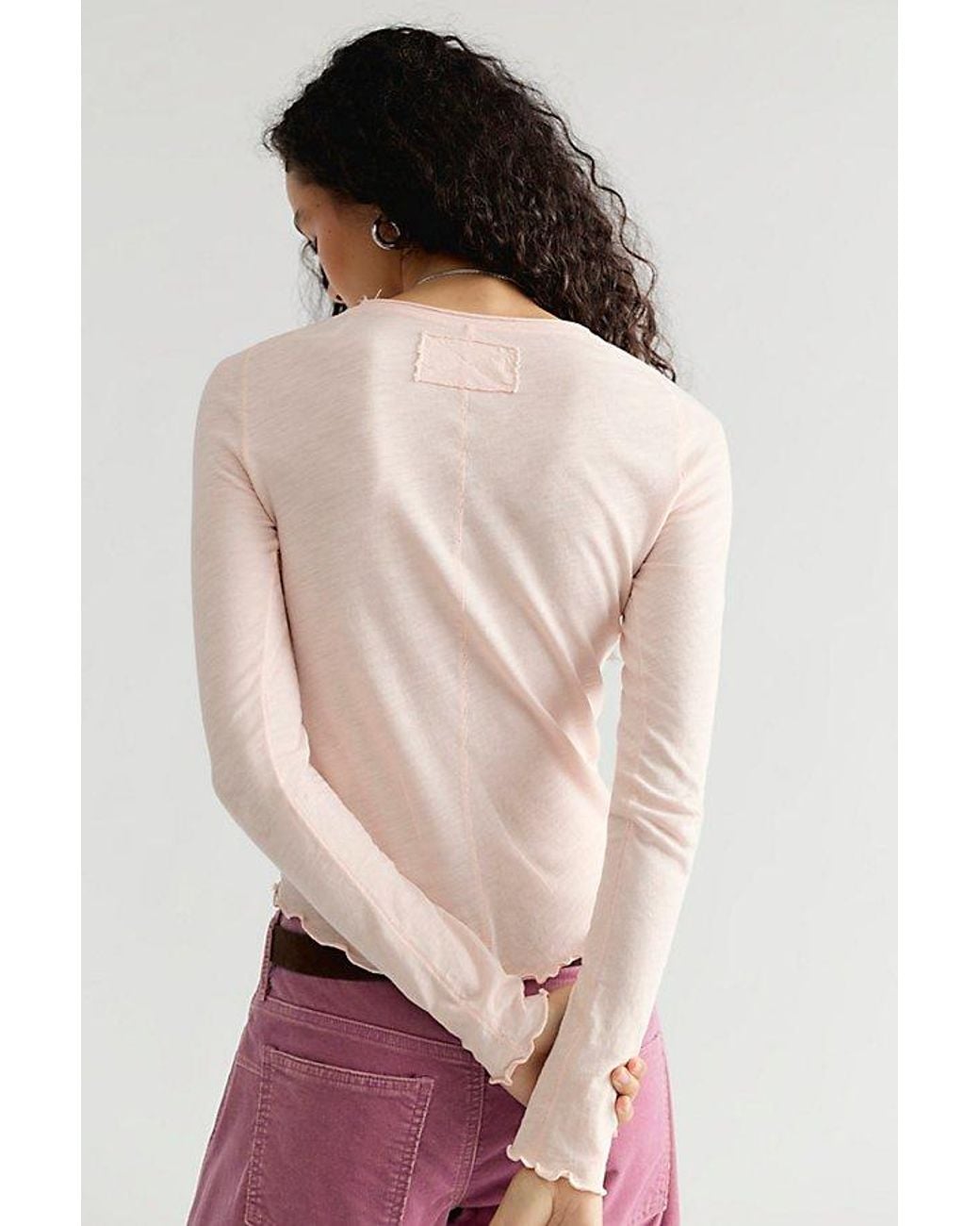 Free People Natural Be My Baby Rework Top