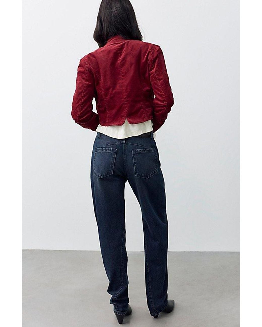Free People Blue Kemper Slim Tapered Jeans