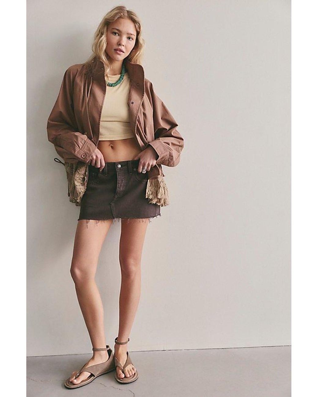 Free People Multicolor Outset Funnel-Neck Jacket