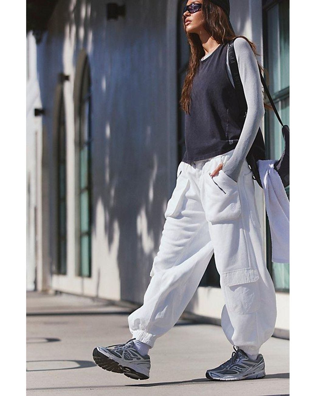 Fp Movement Gray Buckle Down Cargo Pants