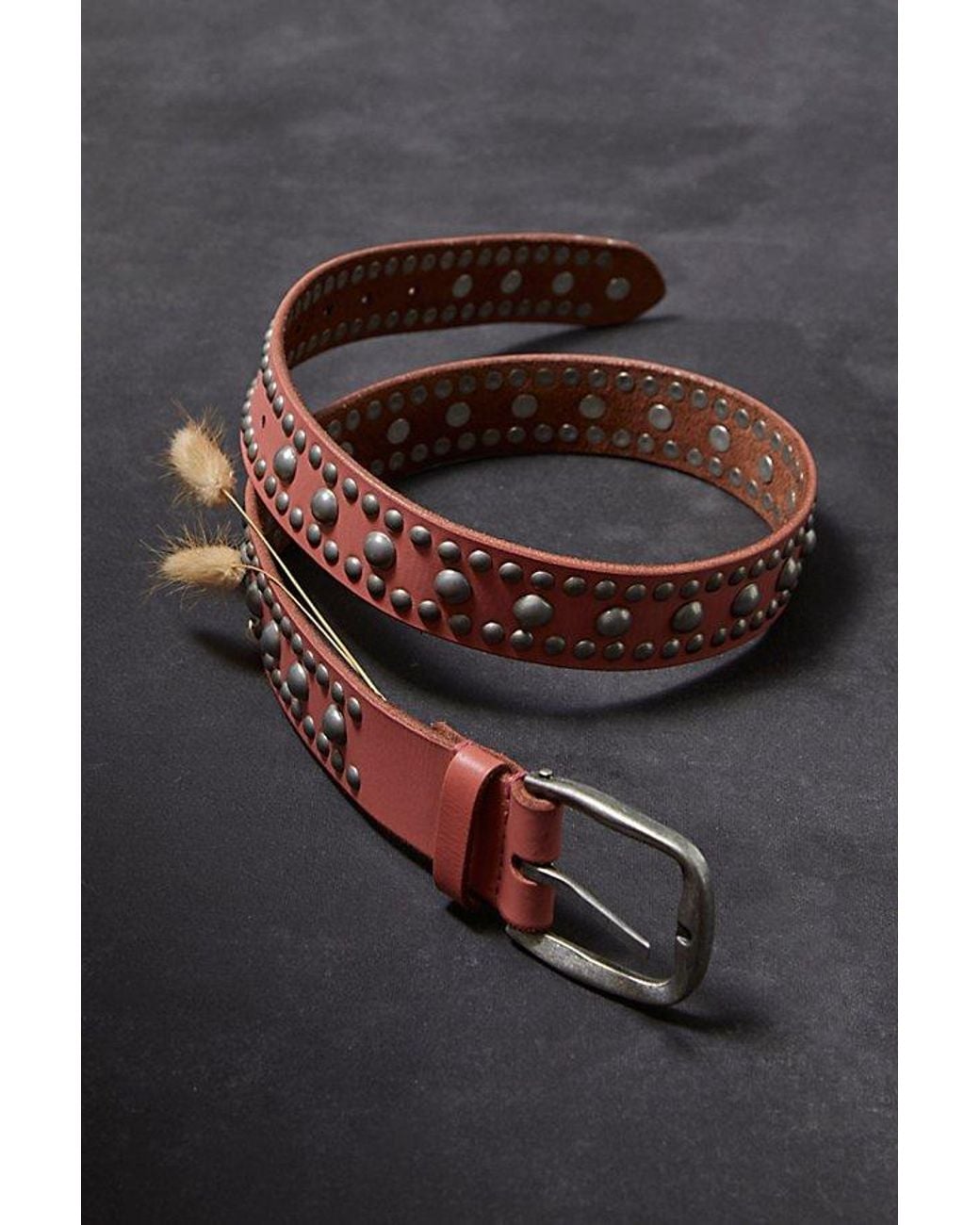 Free People Gray Sola Stud Belt
