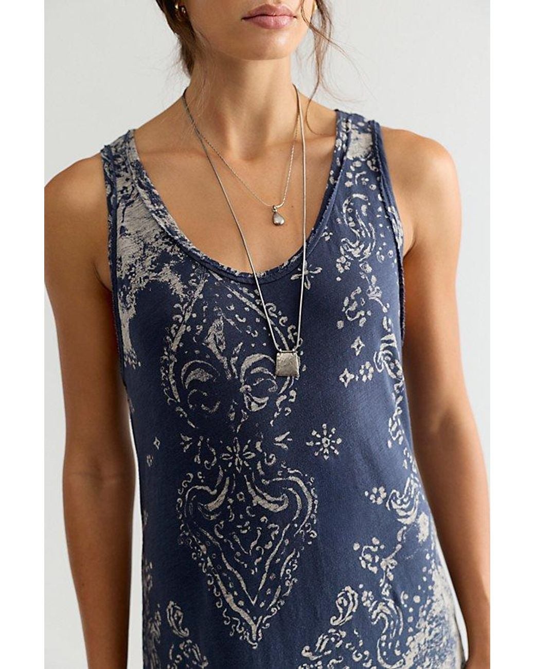 Ragabond Blue Cleo Bandana Maxi Top