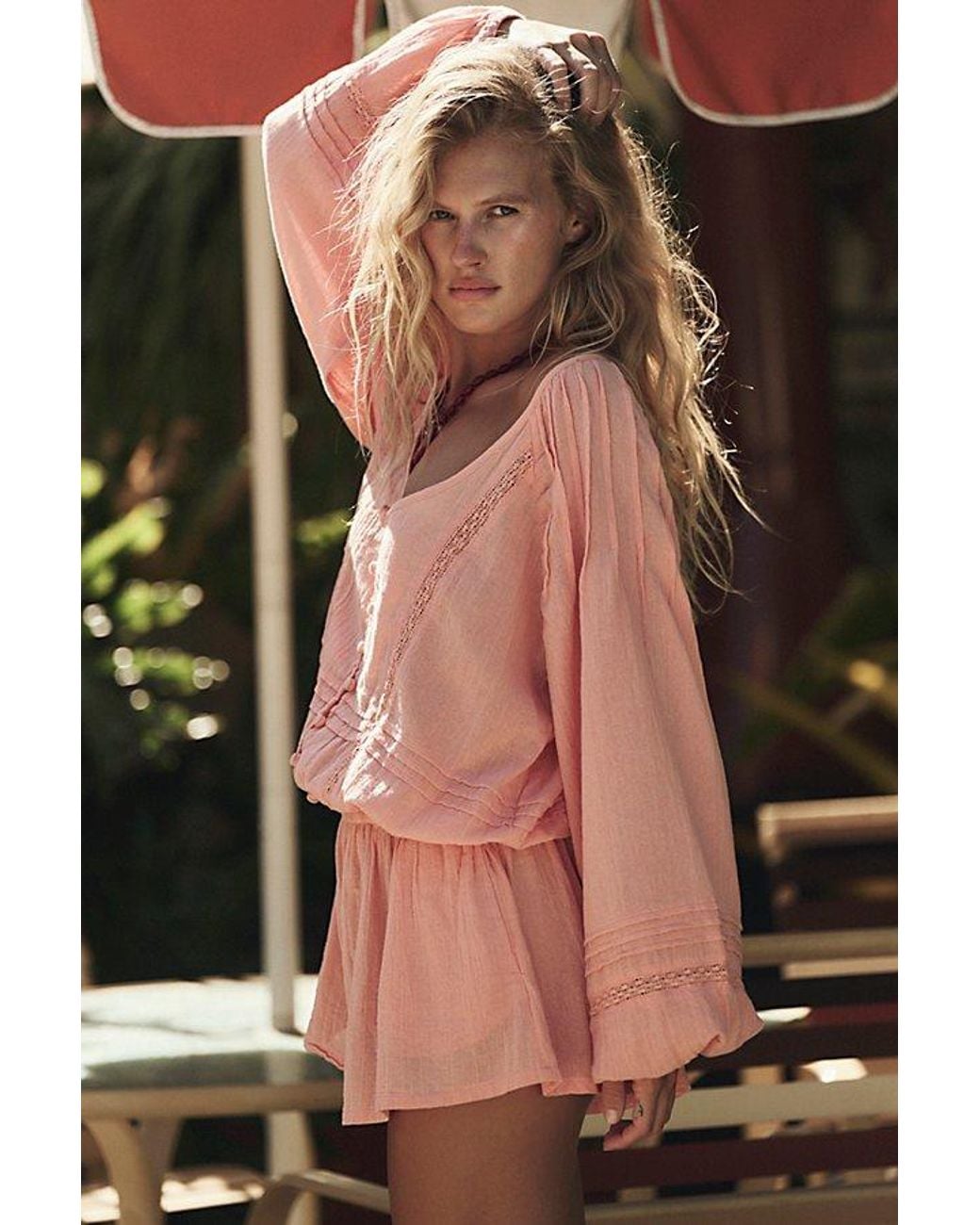 free-est Pink Cora Romper By