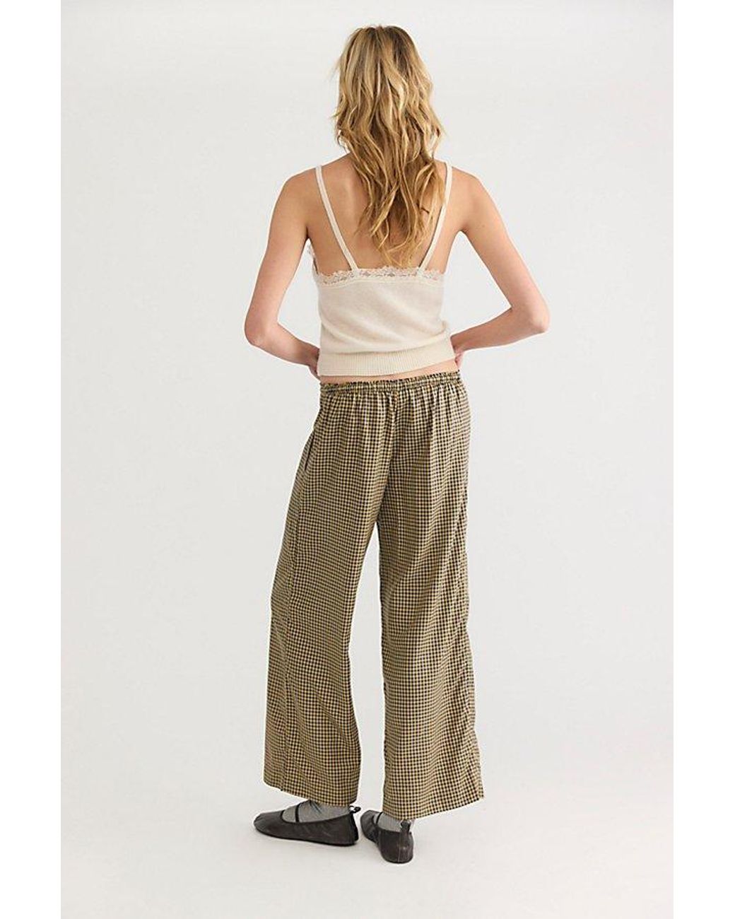 DONNI. Multicolor The Tencel Plaid Tie Pants