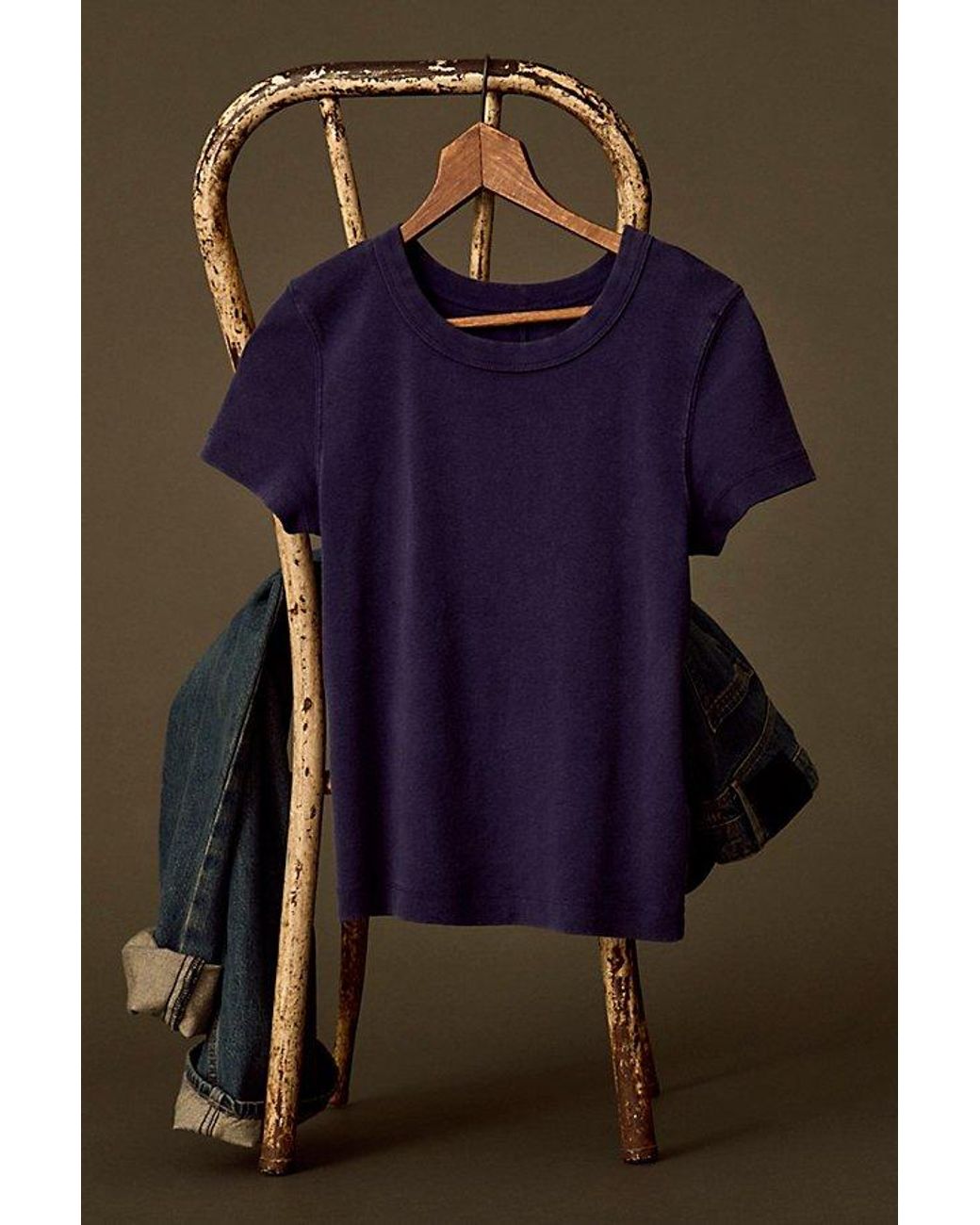 Free People Blue Atlas Crew Tee