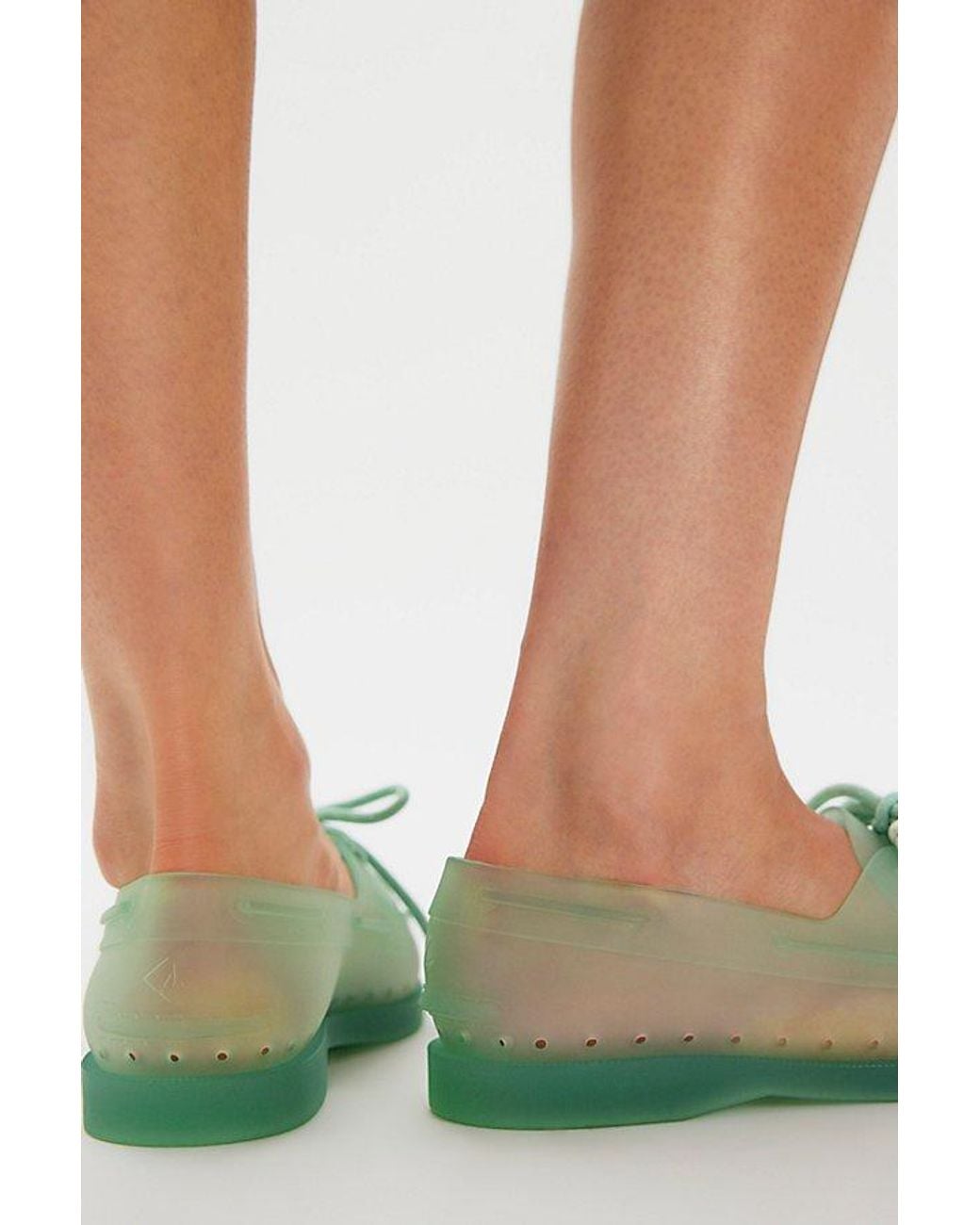 Sperry Top-Sider Green Authentic Original 2-Eye Jelly Boat Shoes Shoe