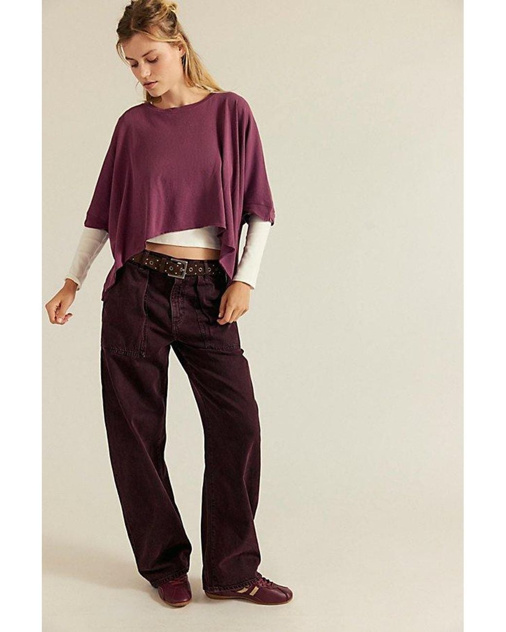 Free People Purple Cc Tee