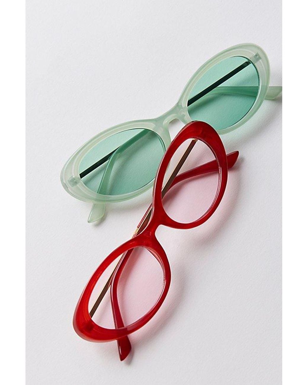 Free People Multicolor Mae Oval Sunglasses