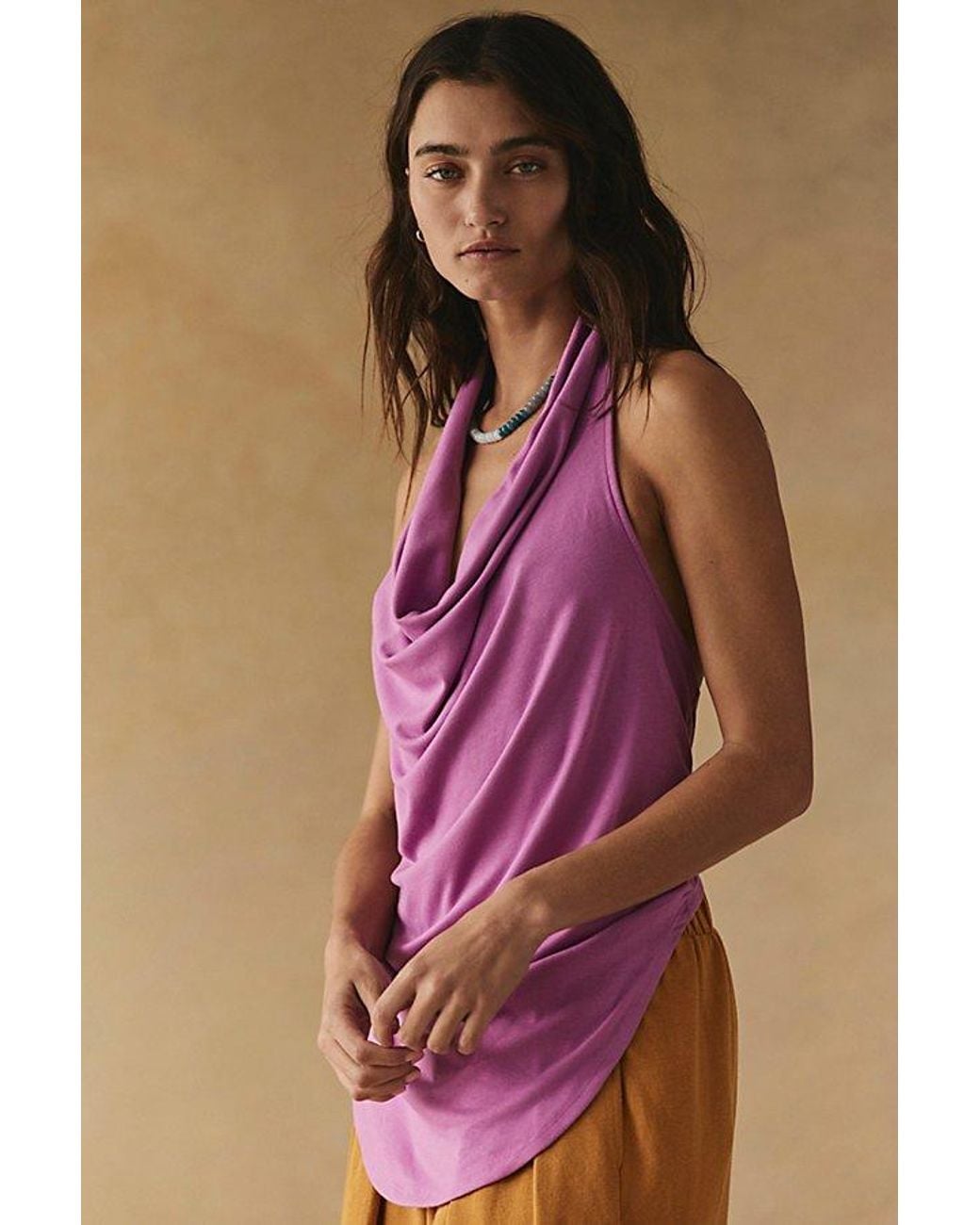 free-est Purple Good Feels Halter Tunic By
