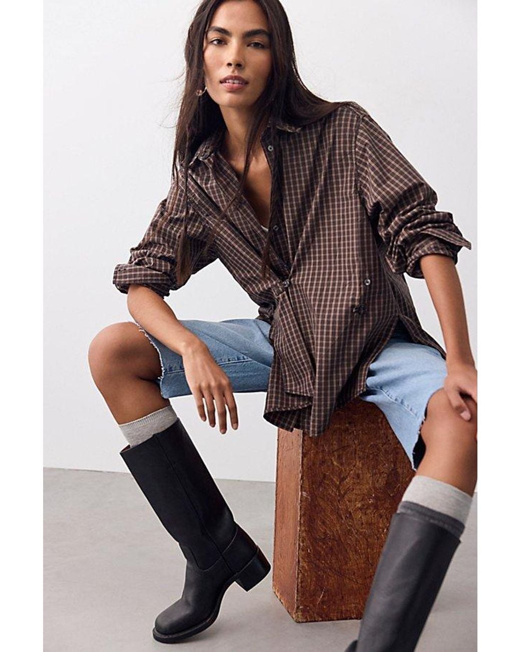 Frye Black Campus 14L Boots