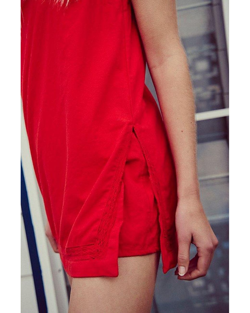 free-est Red Summer Smiles Romper By