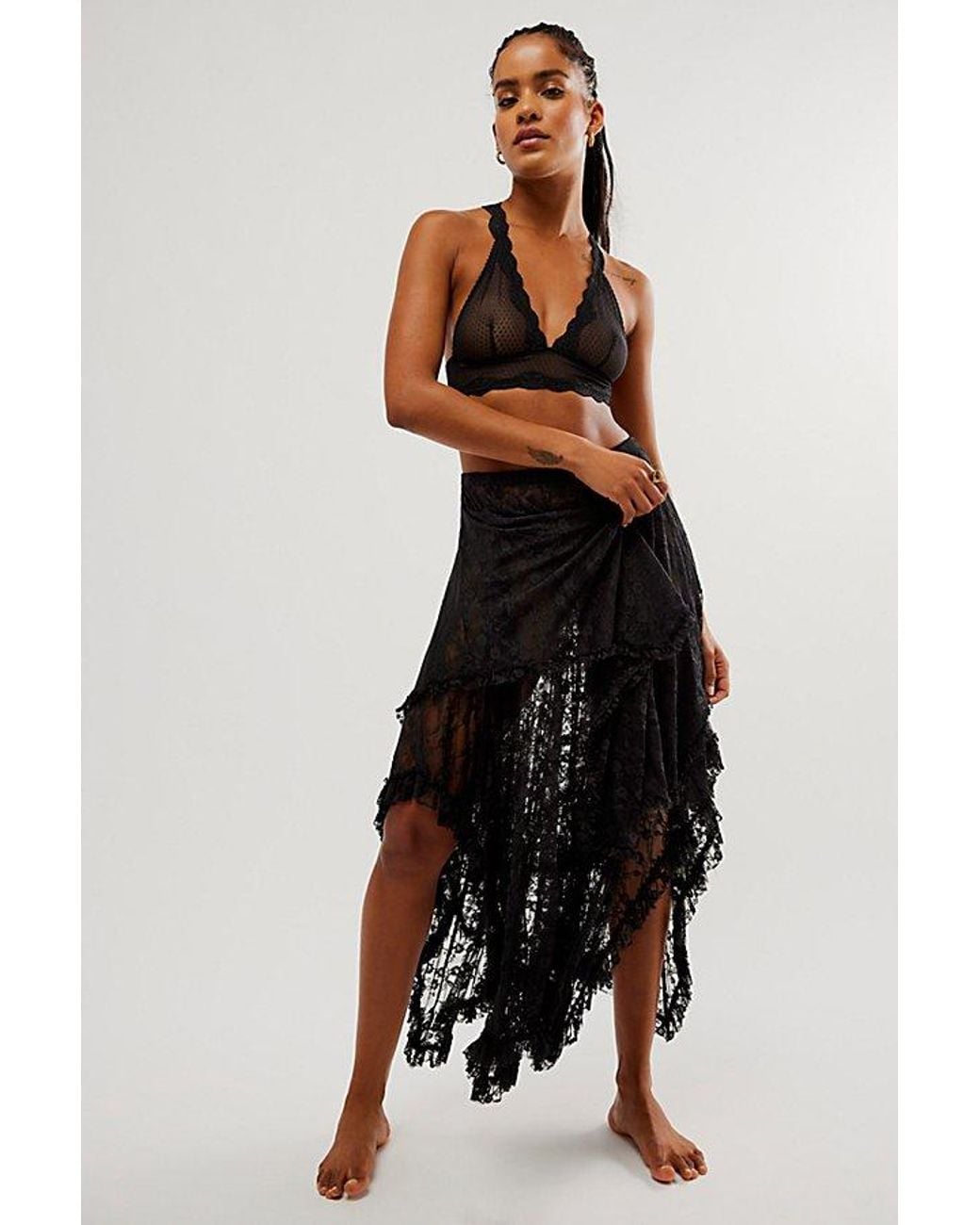 Intimately By Free People White French Courtship Maxi Slip Skirt By