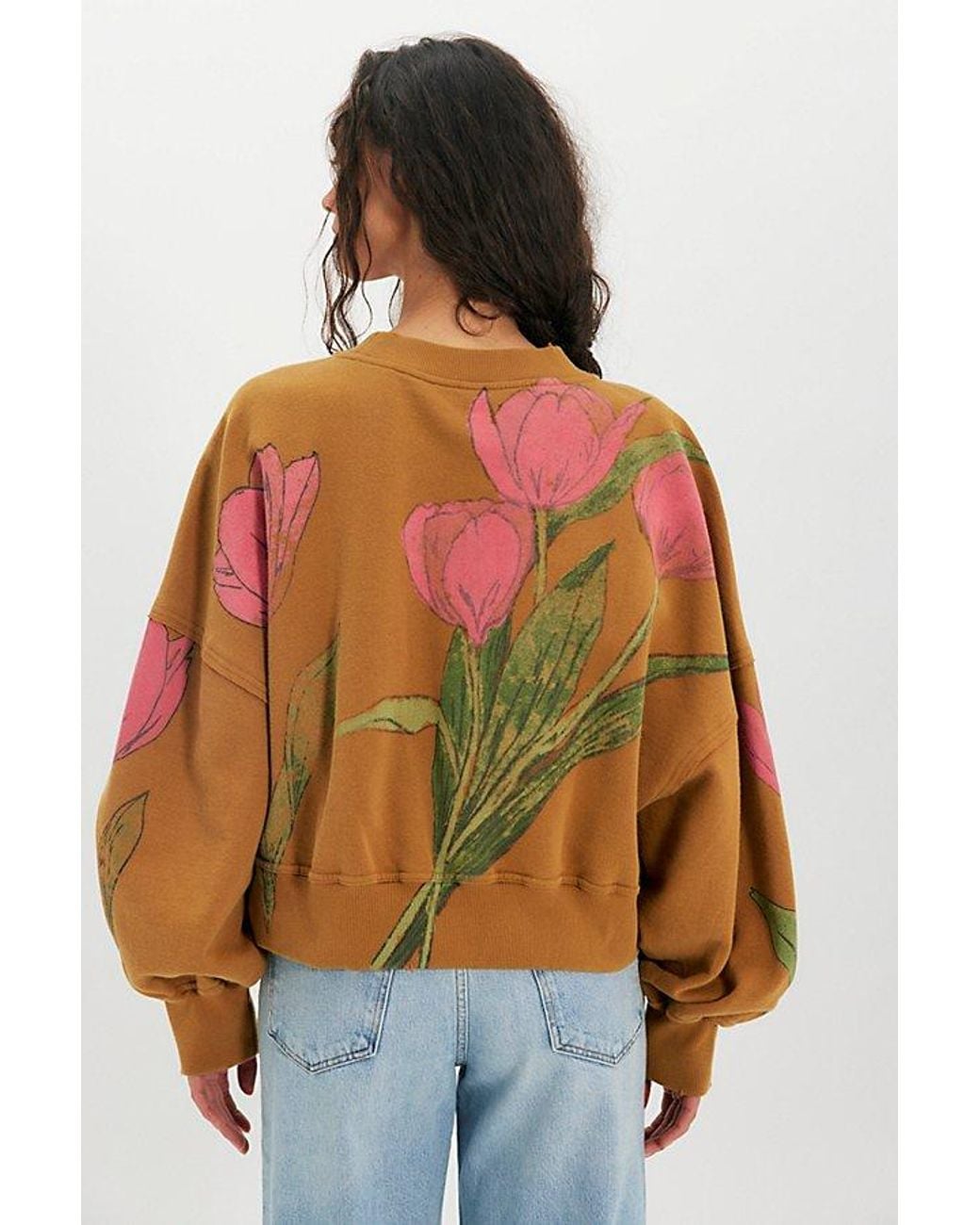 Free People Orange Gaia Sweatshirt