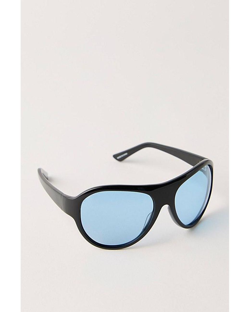 Free People Blue Reese Oversized Shield Aviator Sunglasses