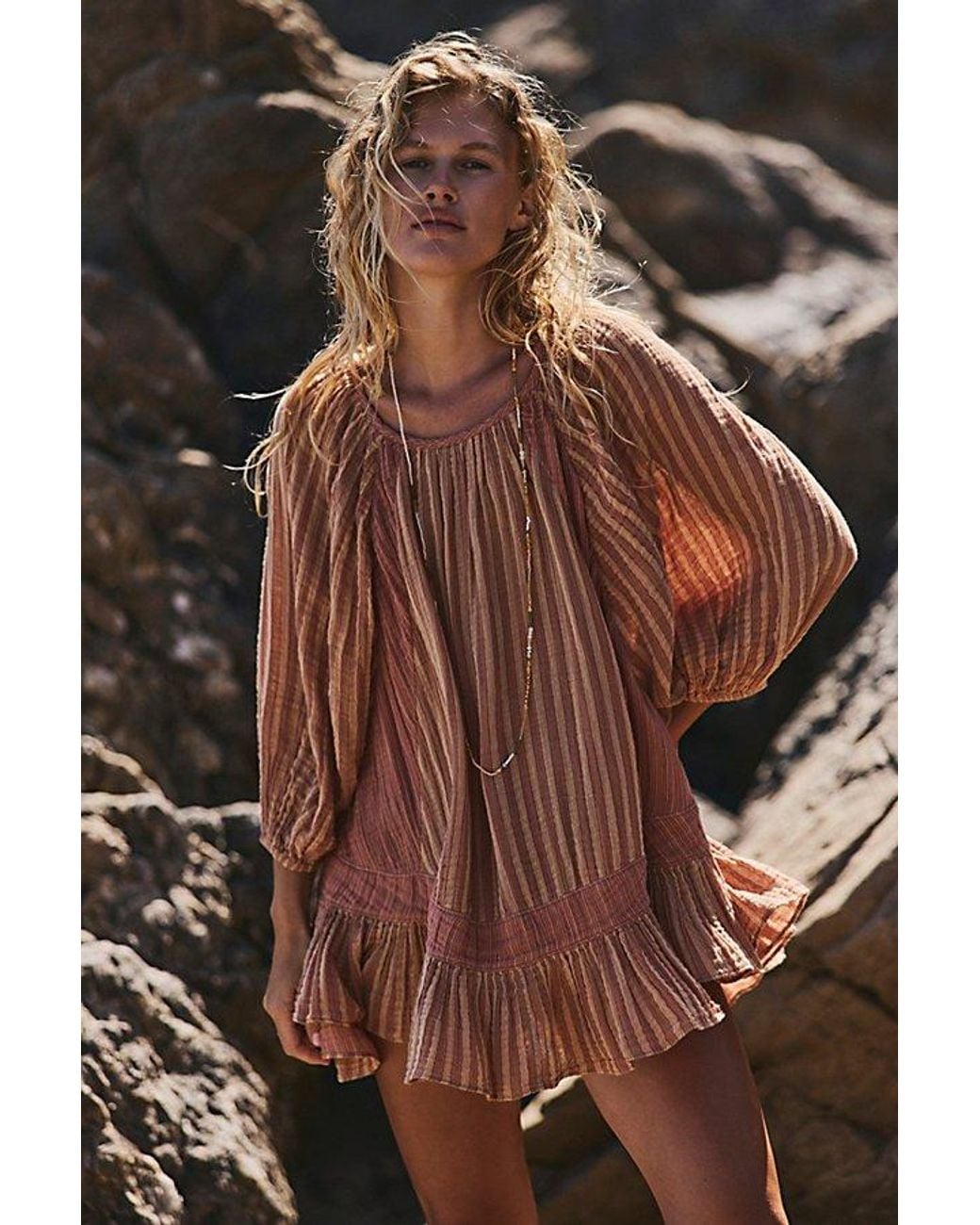 free-est Brown Solena Tunic By
