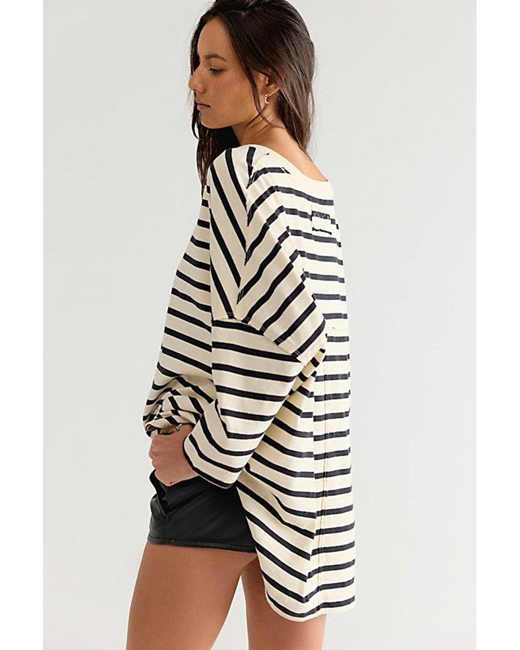 Free People Multicolor Two Sense Long Sleeve Top