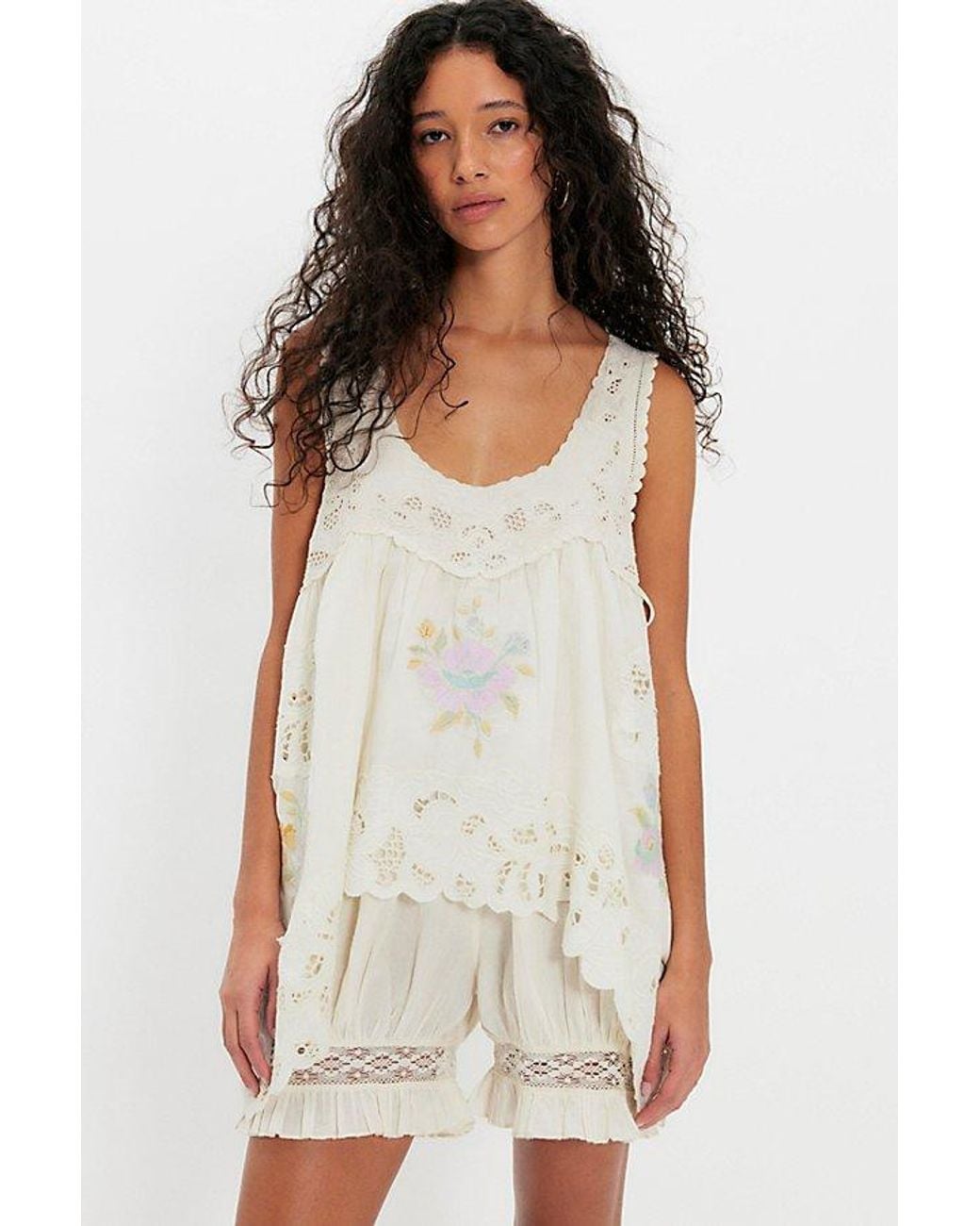 Intimately By Free People Natural Eye Catcher Bloomsie Romper By