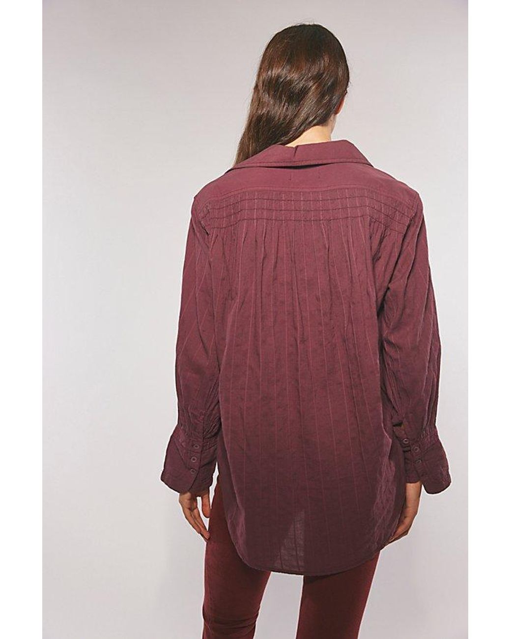 Free People Evening Edit Shirt in Red | Lyst