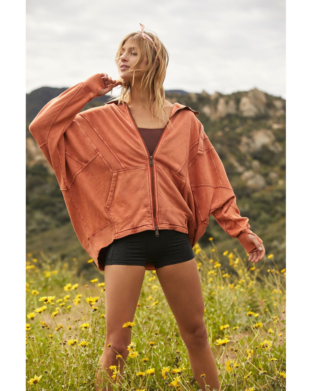 Free people all your love solid hoodie new arrivals