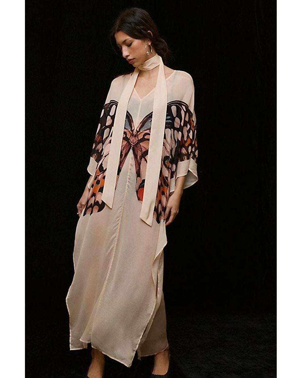 Free People Black Metamorphosis Maxi Kaftan