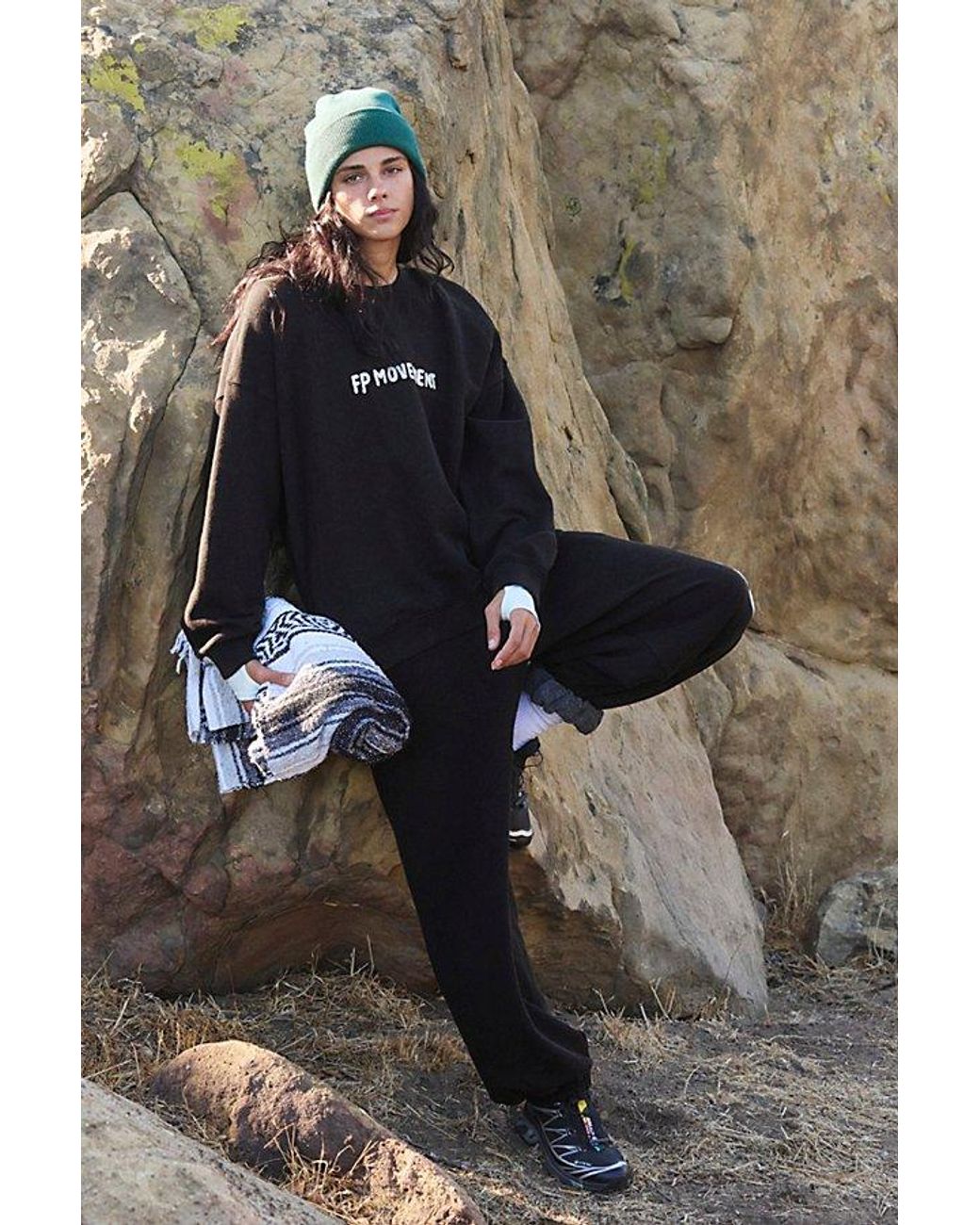 Fp Movement Blue All Star Embroidered Pullover