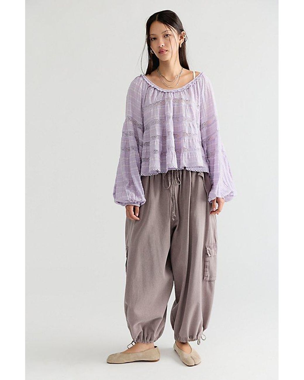 Free People Purple Anya Blouse