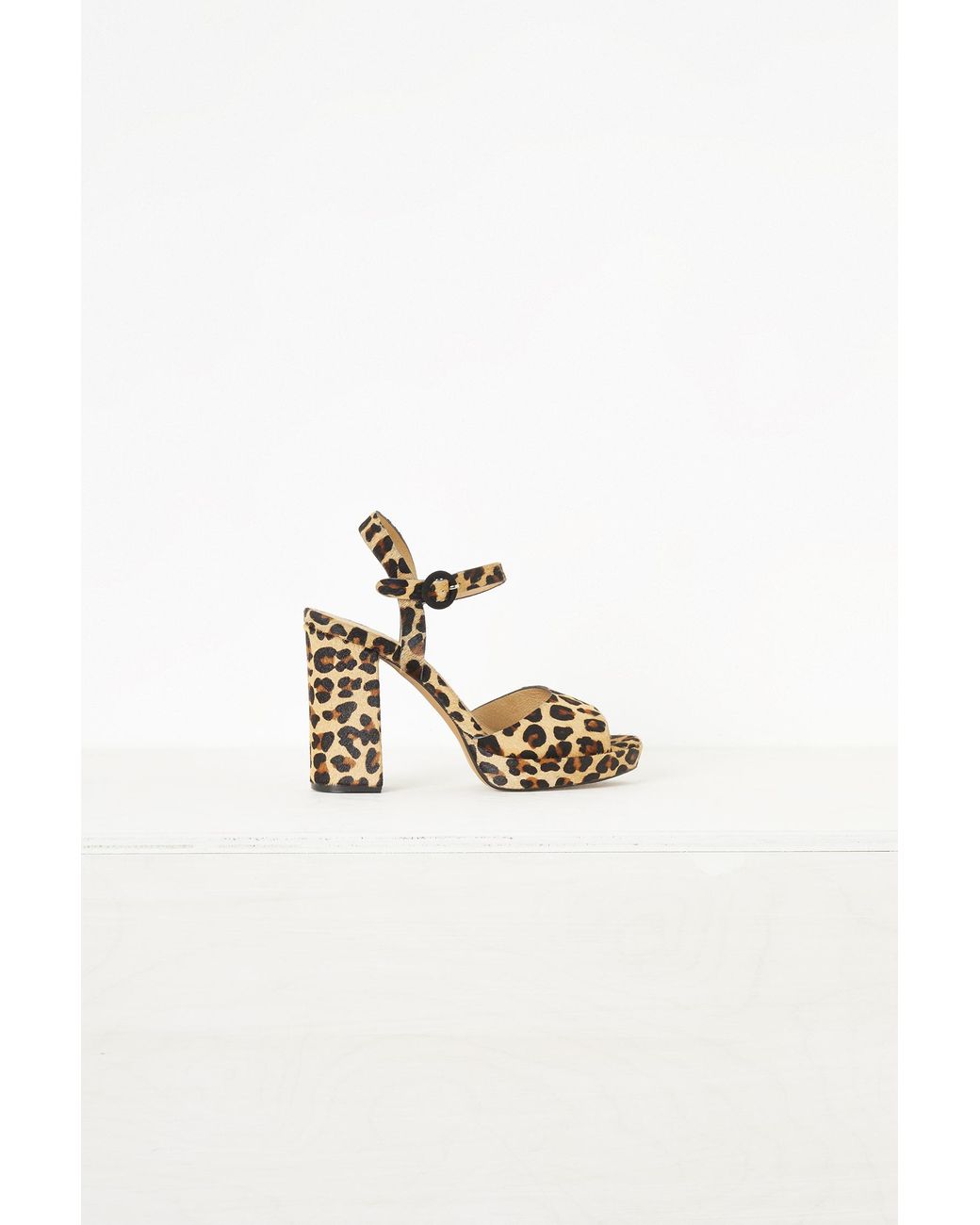 platform leopard print sandals